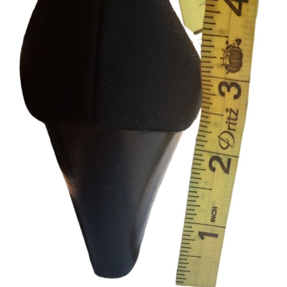 Naturalizer Shoes Heel Peep Toe Button Black Womens 6M - Picture 9 of 12